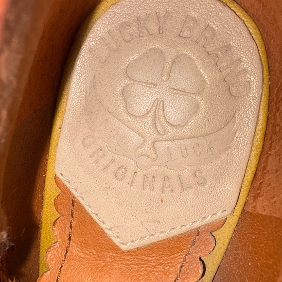 Vintage Lucky Brand colorful Peep-Toe Ankle Boots size 6.5 - Picture 11 of 11